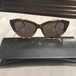 Saint Laurent 55mm Cat Eye Sunglasses Tortoise